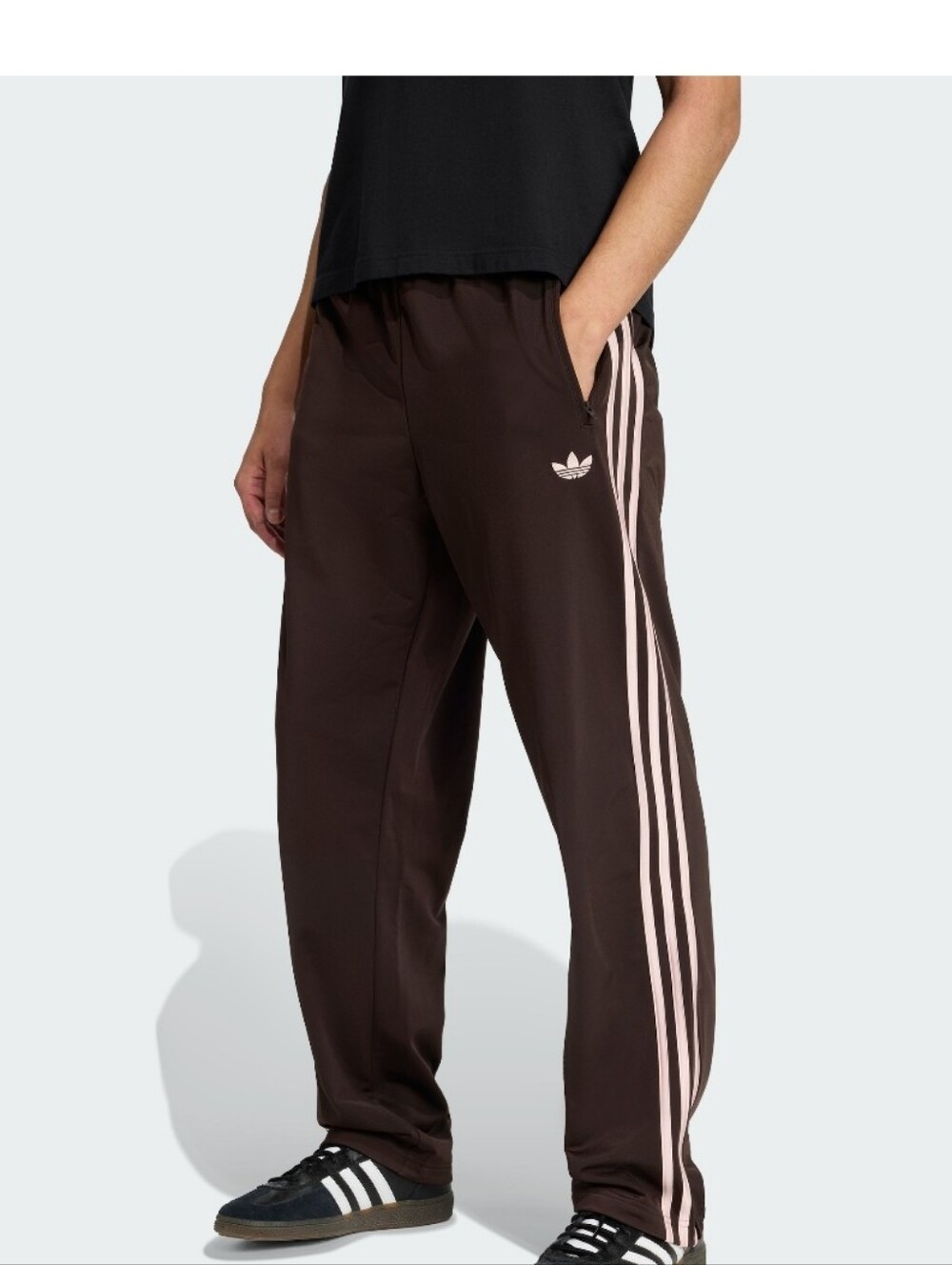 Adidas Originals Firebird Baggy Track pants Mens Size L XL Brown